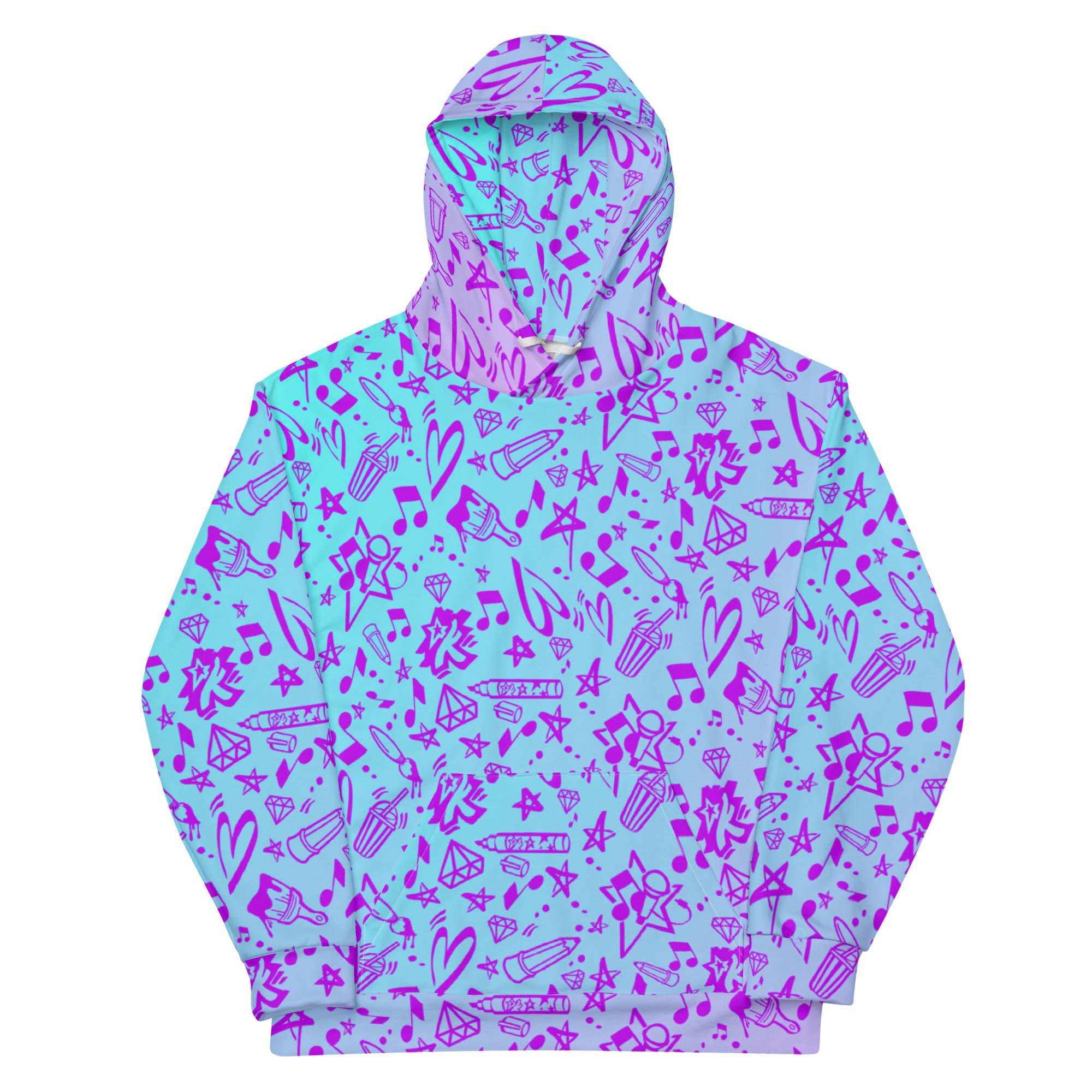 Karma Doodle Print Hoodie